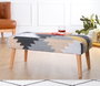 Atelier Del Sofa Banco Beshir v2, Banco Tapizado en Algodón y Lino, 91x42x46 cm